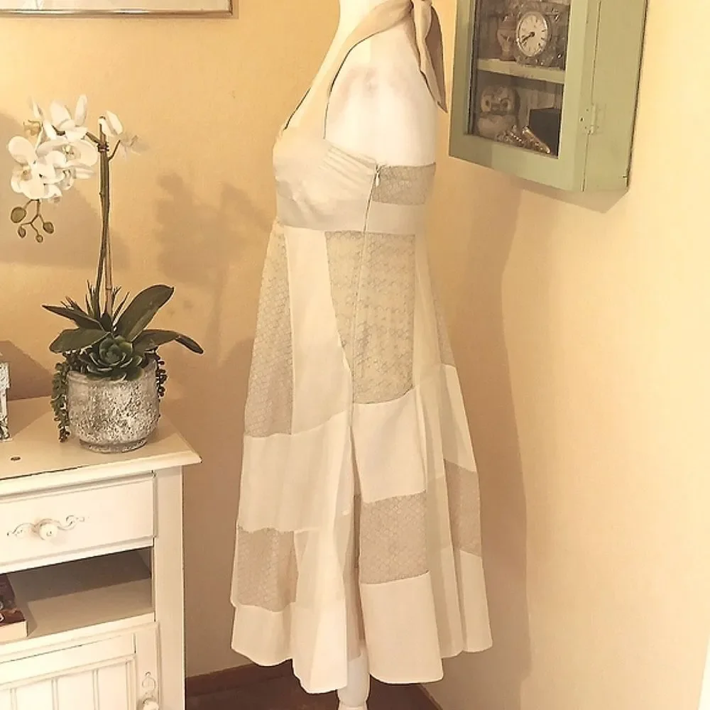 NWT Diane Von Furstenberg Cream Backless Dress